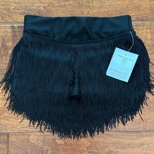 Honeycut Kids Black Fringe Ballroom Skirt
